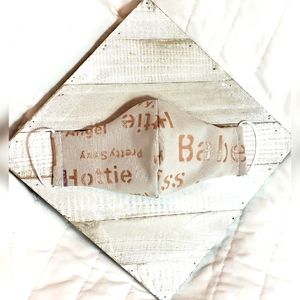 Face Mask Reversible Triple Layer Filter Beige NWT